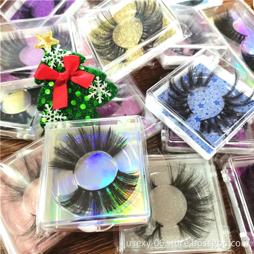 Factory Wholesale Price 25mm 3D Mink Eyelashes Real Siberian Mink 25mm Lashes With Custom Eyelash Packaging Box